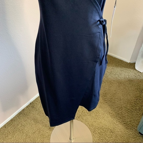 Revolve Susana Monaco Wrap Dress Midnight Sz. Med. - Picture 7 of 14